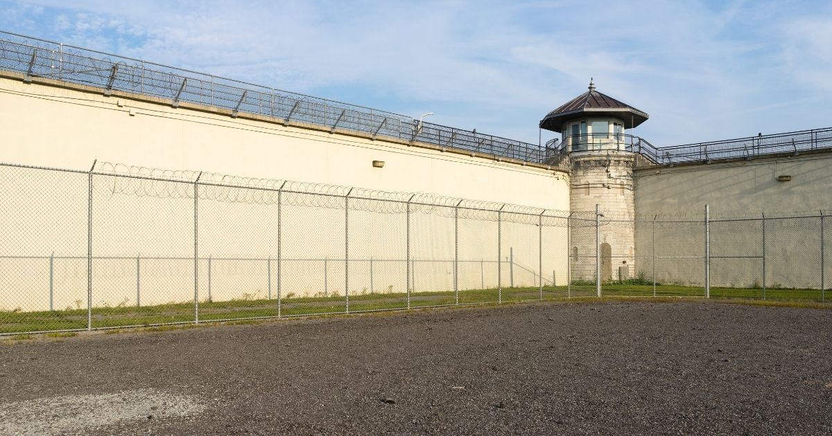 A prison yard is seen in the above stock image.