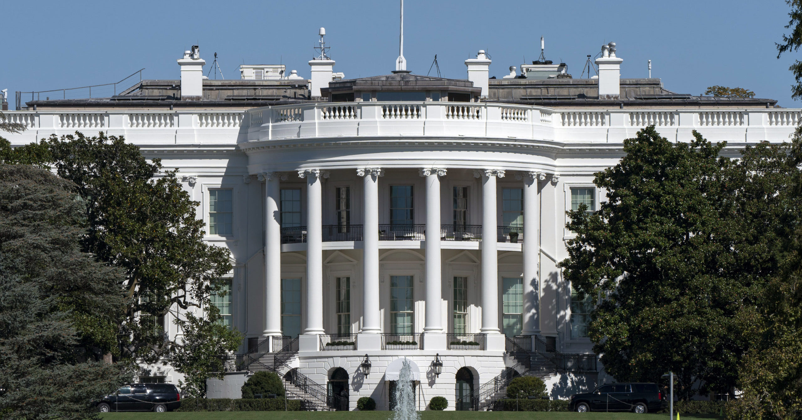 The White House is seen on Oct. 8, 2020, in Washington, D.C.