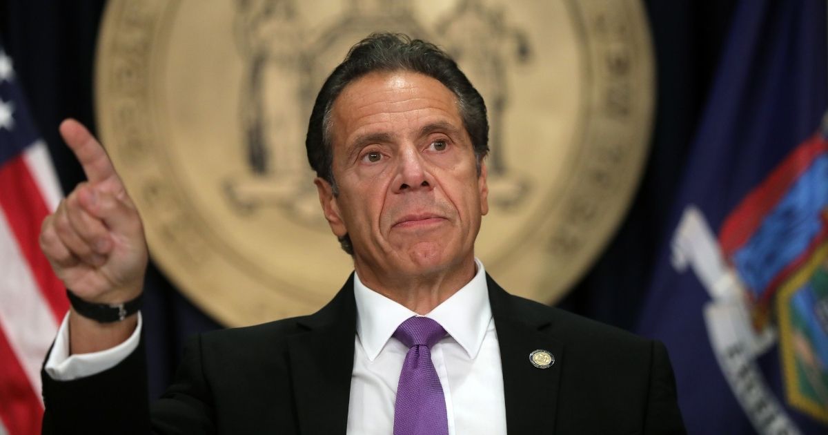 Democratic New York state Gov. Andrew Cuomo speaks at a news conference on Sept. 08, 2020.