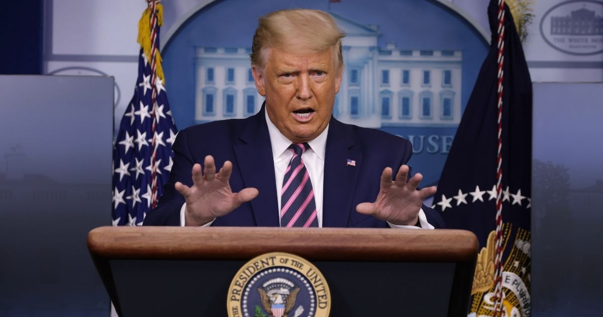 President Donald Trump speaks during a news conference in the James Brady Press Briefing Room of the White House on Sept. 18, 2020, in Washington, D.C.