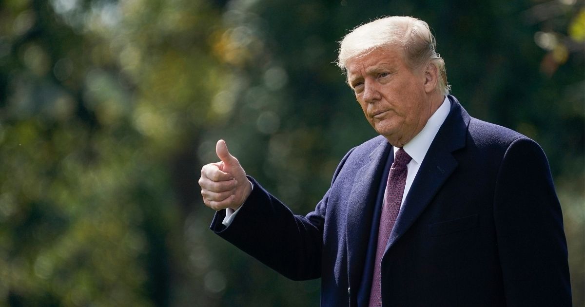 President Donald Trump walks to Marine One on the South Lawn of the White House in Washington, D.C, on Thursday.