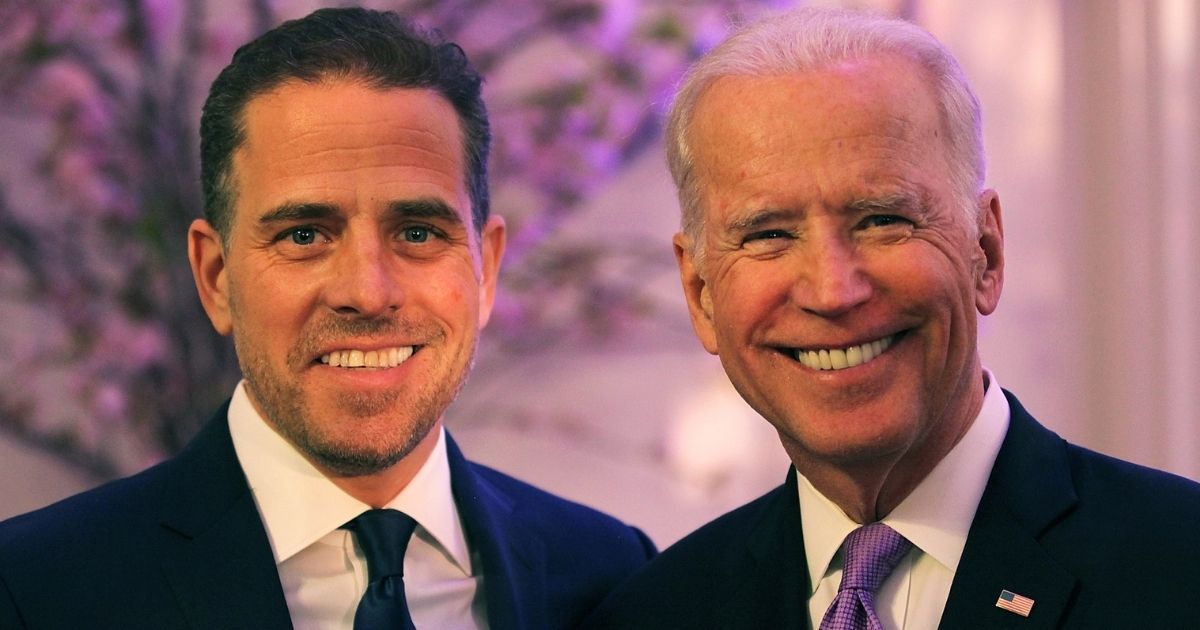 Hunter Biden and his father, then-Vice President Joe Biden, attend a World Food Program USA event in Washington on April 12, 2016.