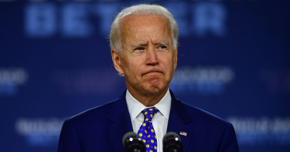 Former Vice President Joe Biden delivers a speech at the William Hicks Anderson Community Center on July 28, 2020, in Wilmington, Delaware.