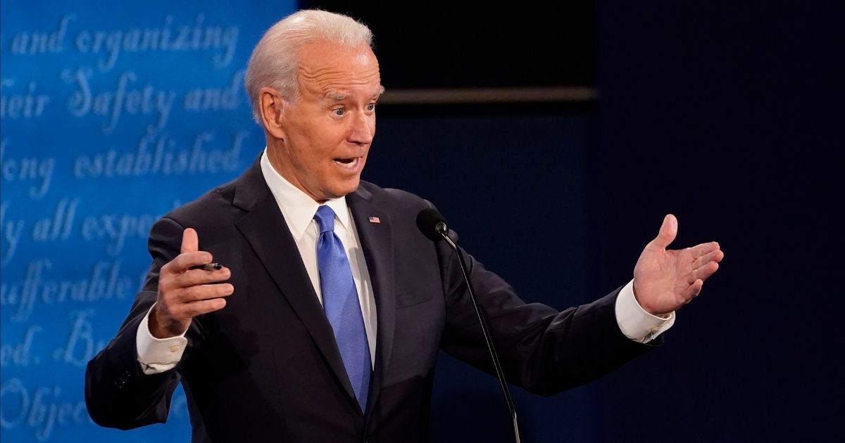 Democratic presidential candidate former Vice President Joe Biden answers a question during the second and final presidential debate at Belmont University in Nashville, Tennessee, on Thursday.