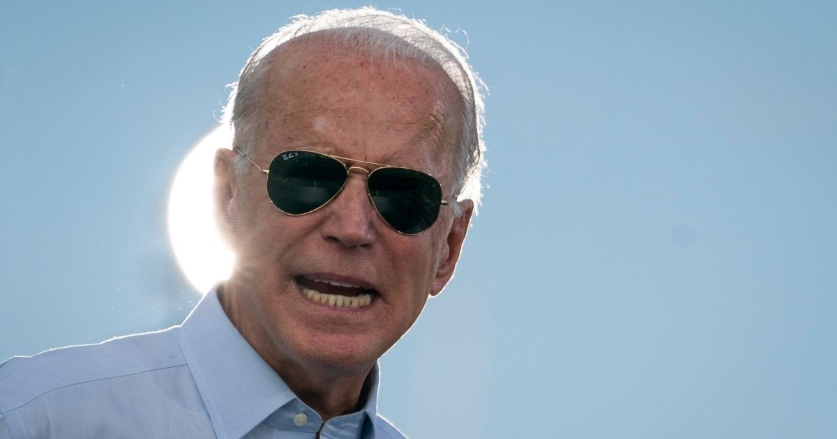 Democratic presidential nominee Joe Biden speaks at a drive-in campaign rally at Broward College on Thursday in Coconut Creek, Florida.