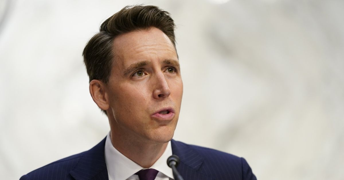 Republican Sen. Josh Hawley of Missouri speaks as Supreme Court nominee Judge Amy Coney Barrett testifies before the Senate Judiciary Committee on the second day of her confirmation hearings on Capitol Hill in Washington, D.C., on Tuesday.