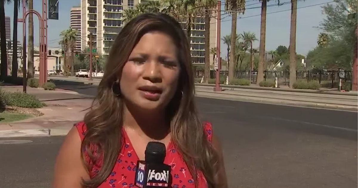 Nicole Garcia of KSAZ-TV reports from a nearly empty street near a campaign event for Democratic presidential nominee Joe Biden.