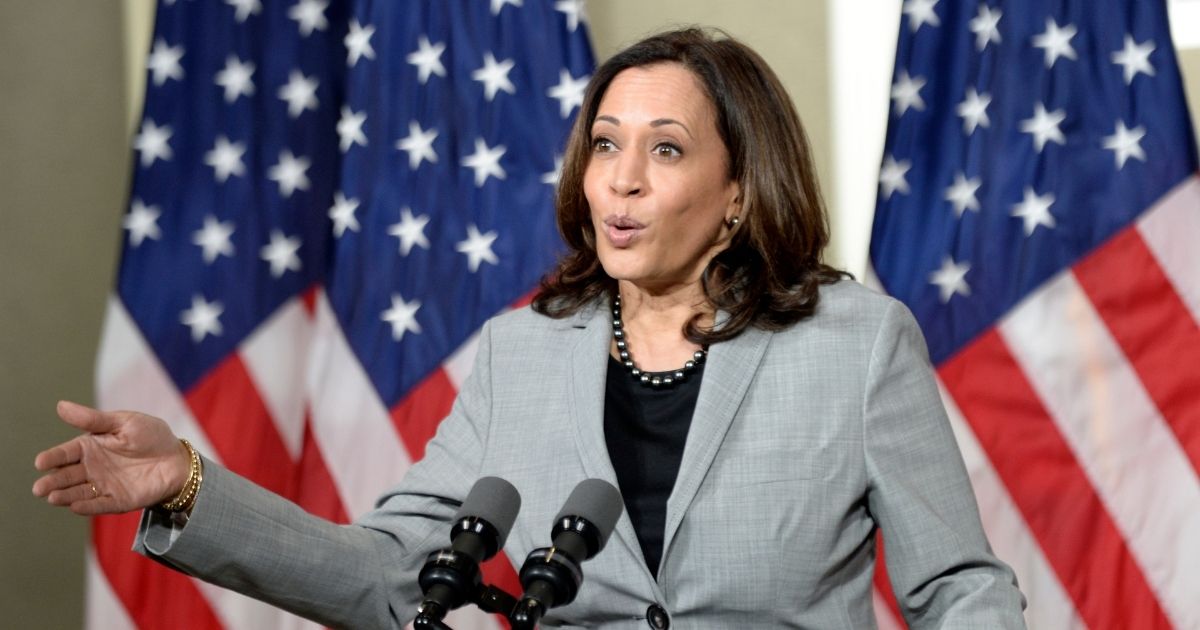Democratic vice presidential nominee Kamala Harris delivers remarks at Shaw University on Sept. 28, 2020, in Raleigh, North Carolina.