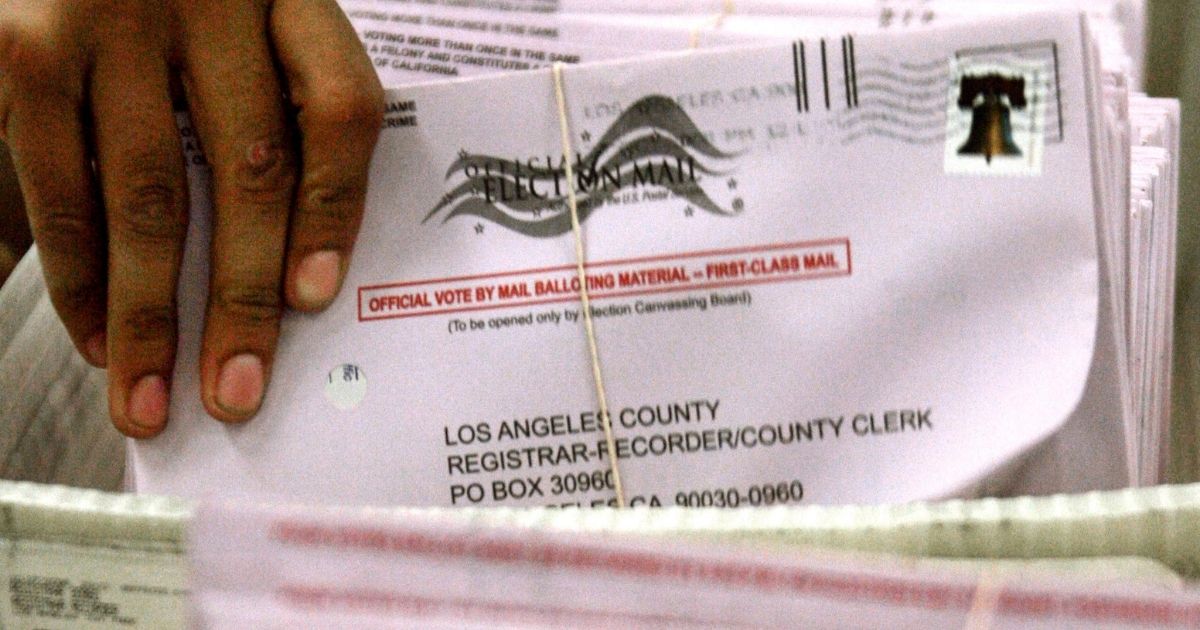 Mailed-in ballots are sorted and bundled at the Los Angeles County Registrar-Recorder/County Clerk’s Office in Norwalk, California, on Oct. 28, 2008.