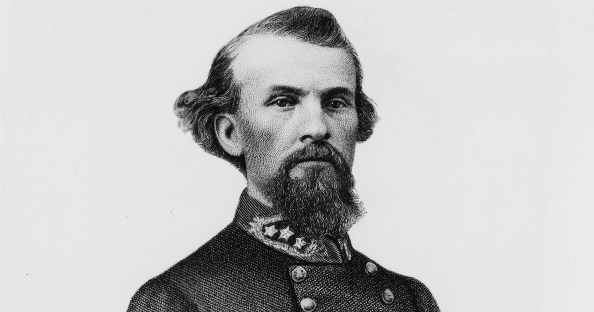 Nathan Bedford Forrest (1821-1877), is seen above circa 1865.