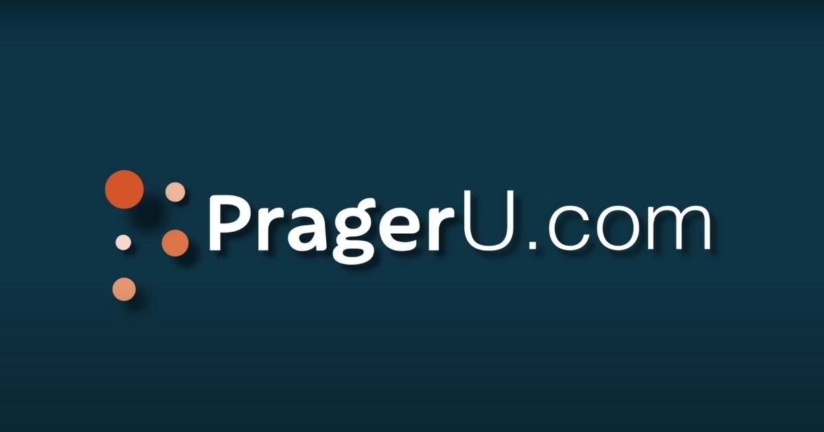 The logo of the conservative education organization PragerU is shown above.