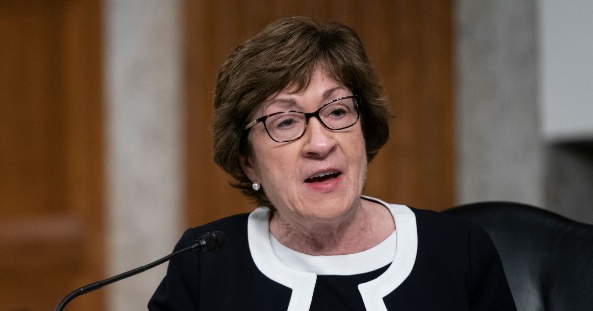 Republican Sen. Susan Collins of Maine speaks at a hearing of the Senate Health, Education, Labor and Pensions Committee on Sept. 23, 2020, in Washington, D.C.