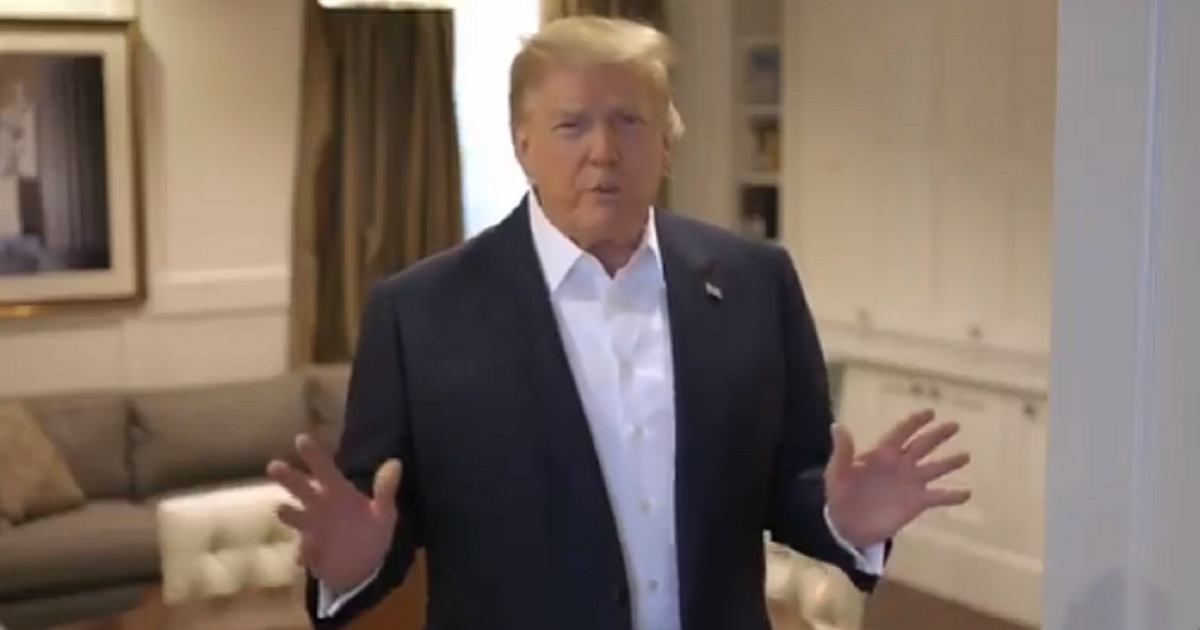 President Donald Trump in a Twitter video released Sunday.
