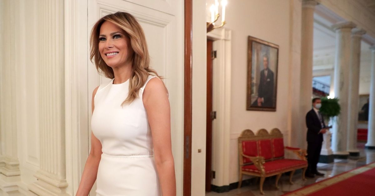 First Lady Melania Trump, pictured in a September file photo at the White House.