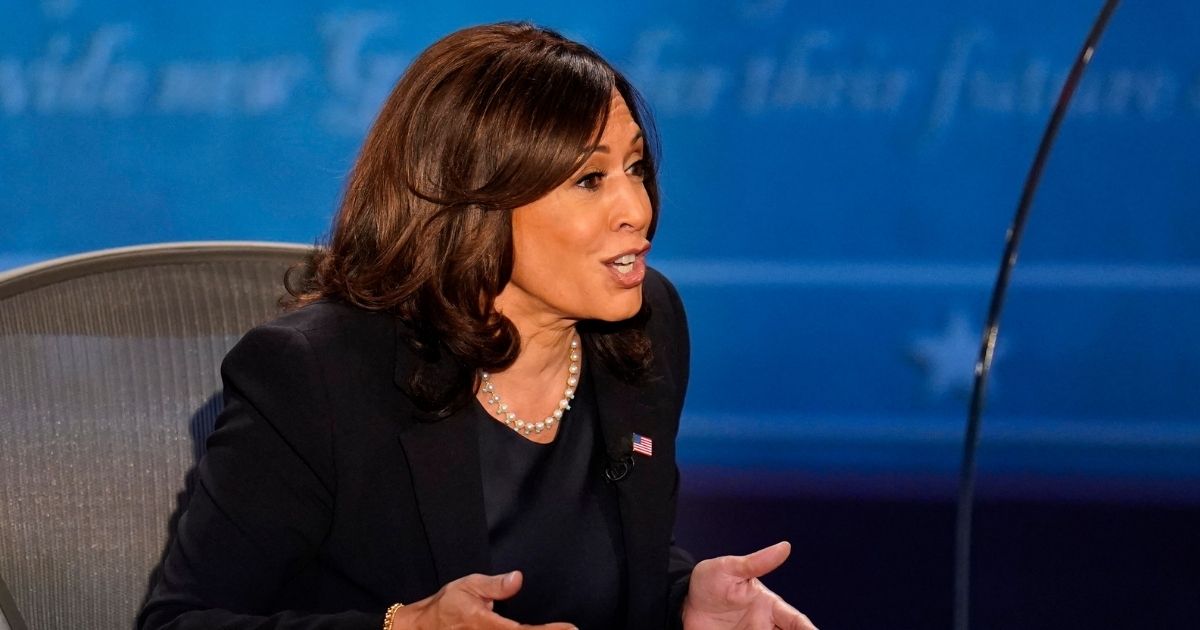 Democratic vice presidential nominee Kamala Harris during Wednesday's debate.