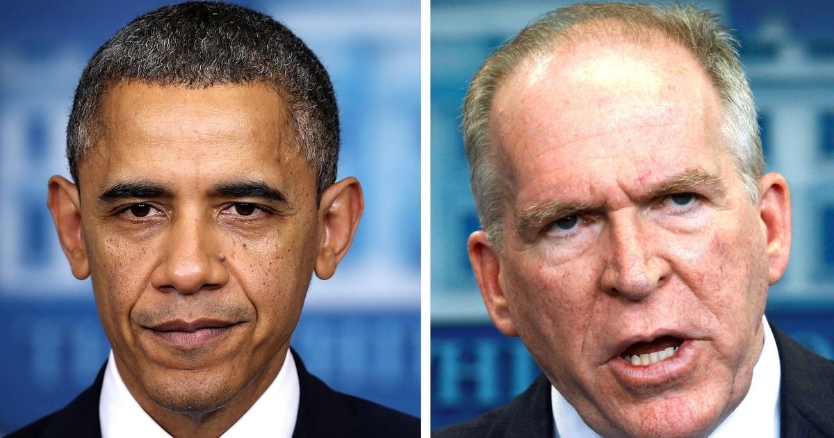 (FILE PHOTO) In this composite image a comparison has been made between US President Barack Obama (L) and John Brennan. Obama will reportedly nominate top counterterrorism adviser John Brennan for the next director of the Central Intelligence Agency replacing David Petraeus after he resigned as CIA director. ***LEFT IMAGE*** WASHINGTON, DC - DECEMBER 21: U.S. President Barack Obama delivers a statement on fiscal cliff at the James Brady Press Briefing Room of the White House December 21, 2012 in Washington, DC. Obama called on congressional leaders to work out a solution on the fiscal cliff over the Christmas break. He also said "because we didn't get this done, I will see you next week." (Photo by Alex Wong/Getty Images) ***RIGHT IMAGE*** WASHINGTON, DC - MAY 02: White House Deputy National Security Advisor for Homeland Security and Counterterrorism John Brennan answers reporters' questions in the Brady Press Briefing room at the White House May 2, 2011 in Washington, DC. "We got him," Brennan said when describing the feeling in the White House Situation Room after the United States was successful in killing the terrorist Osama Bin Laden in Pakistan.