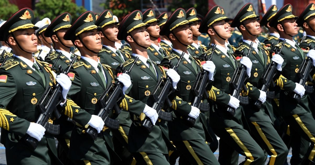MOSCOW, RUSSIA - JUNE 24: A parade unit of the Chinese Armed Forces during the Victory Day military parade in Red Square marking the 75th anniversary of the victory in World War II, on June 24, 2020 in Moscow, Russia. The 75th-anniversary marks the end of the Great Patriotic War when the Nazi's capitulated to the then Soviet Union.