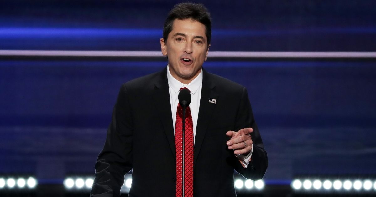 Actor Scott Baio, best known for his character Chachi on the 1970s sitcom "Happy Days," addresses the 2016 Republican National Convention in Cleveland.