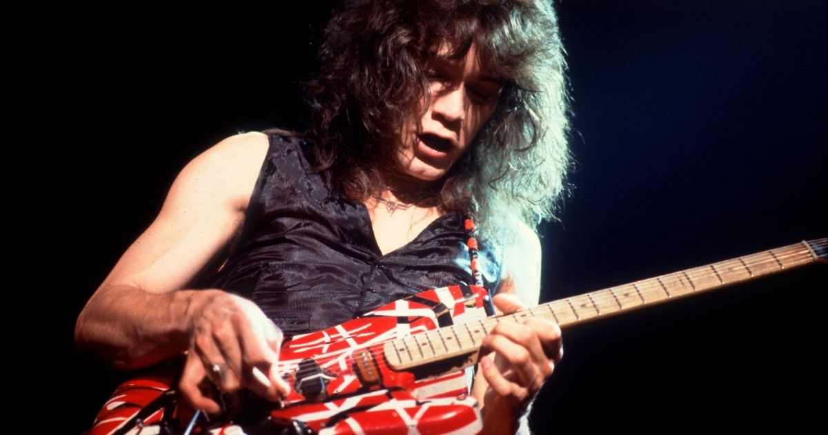 Famous guitarist Eddie Van Halen, who passed away Tuesday at age 65, is seen above.