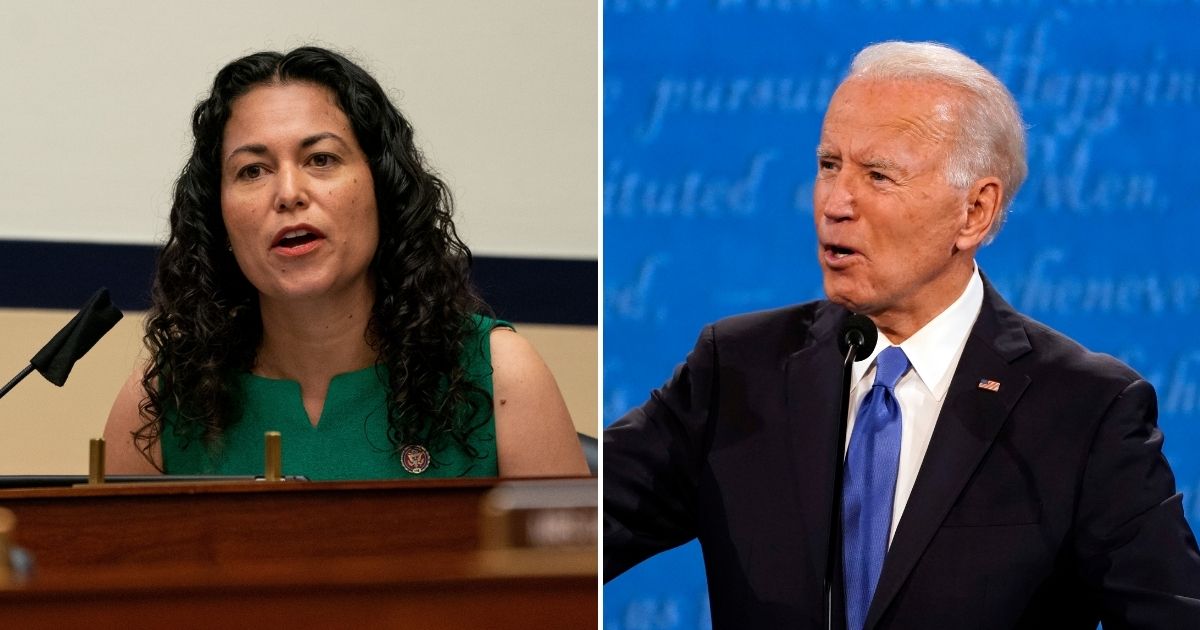 Rep. Xochitl Torres Small of New Mexico, left, quickly distanced herself from Democratic presidential nominee Joe Biden’s debate comments about fossil fuels on Thursday night.