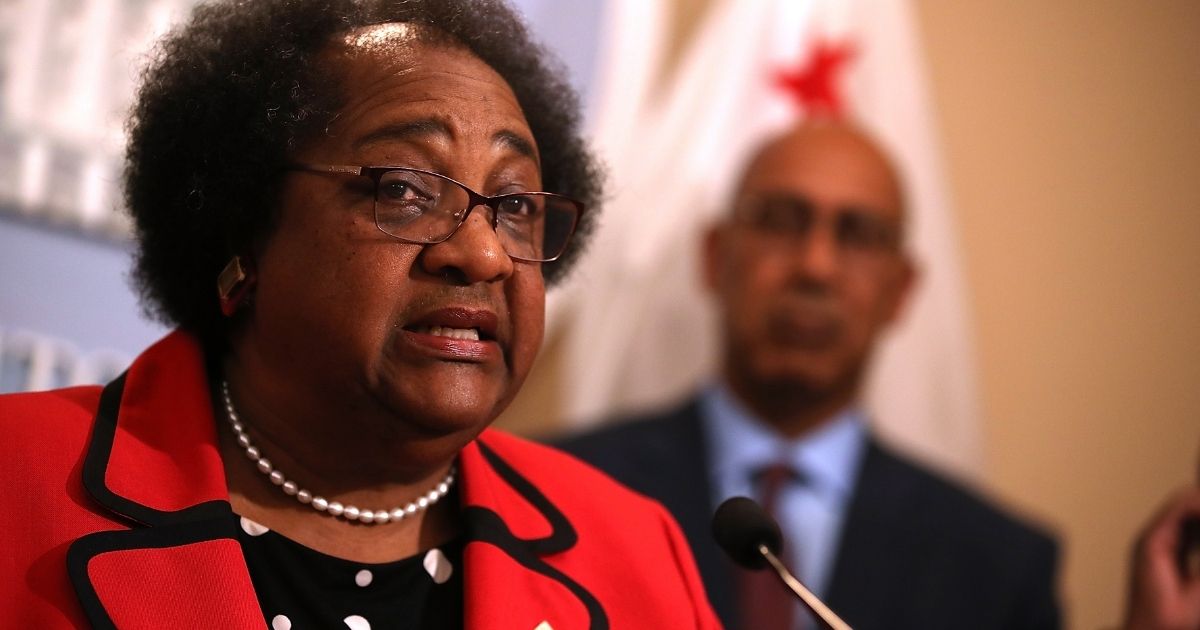 California state Assemblywoman Shirley Weber speaks during a news conference on April 3, 2018, in Sacramento, California.