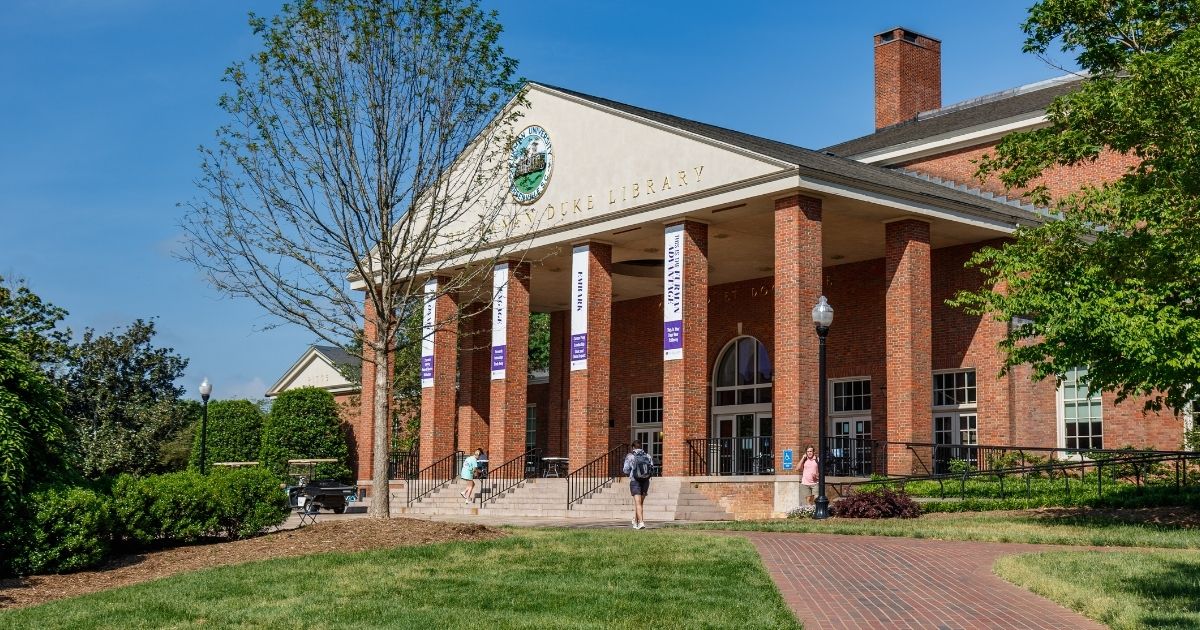 The campus of Furman University is seen in this stock image.