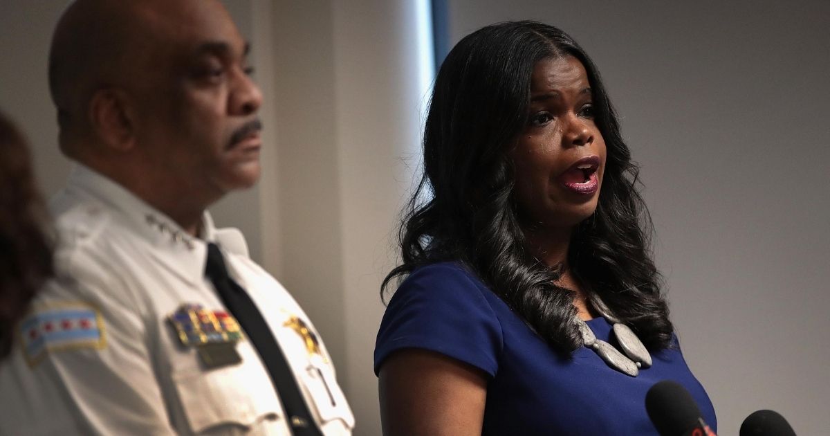 State Attorney Kim Foxx speaks during a news conference on Feb. 22, 2019, in Chicago.