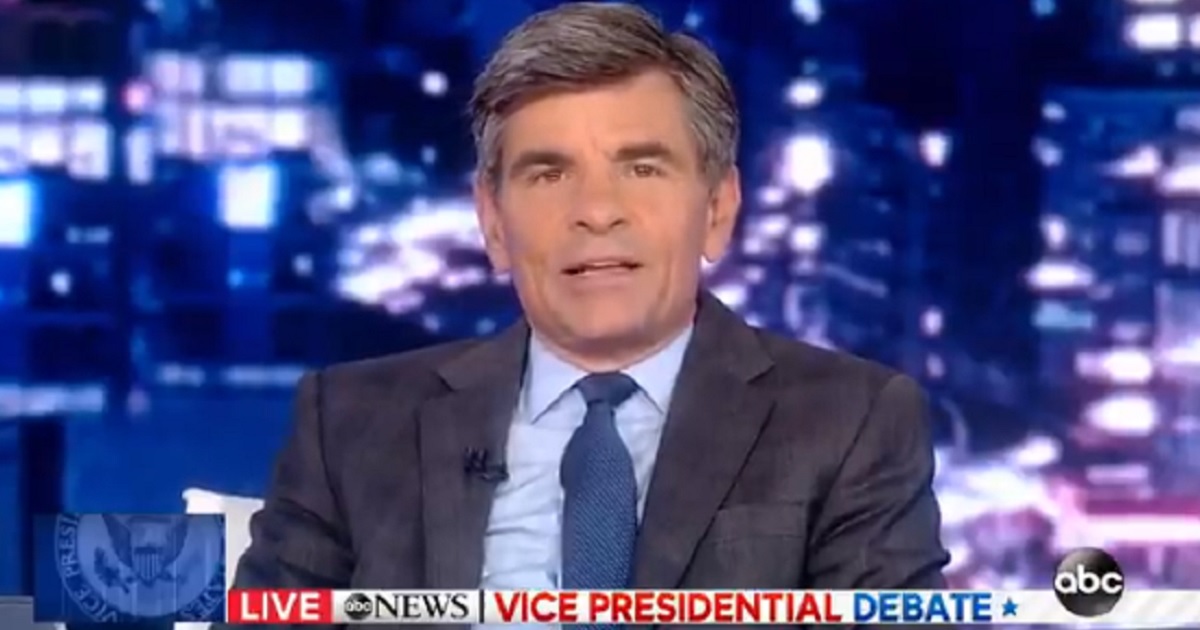 ABC's George Stephanopoulos in post-debate coverage Wednesday night.