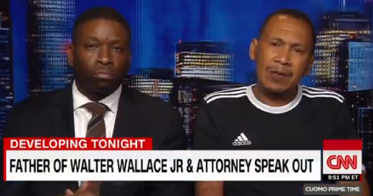 Walter Wallace Sr., right, and his attorney appear Tuesday on CNN's "Cuomo Prime Time."