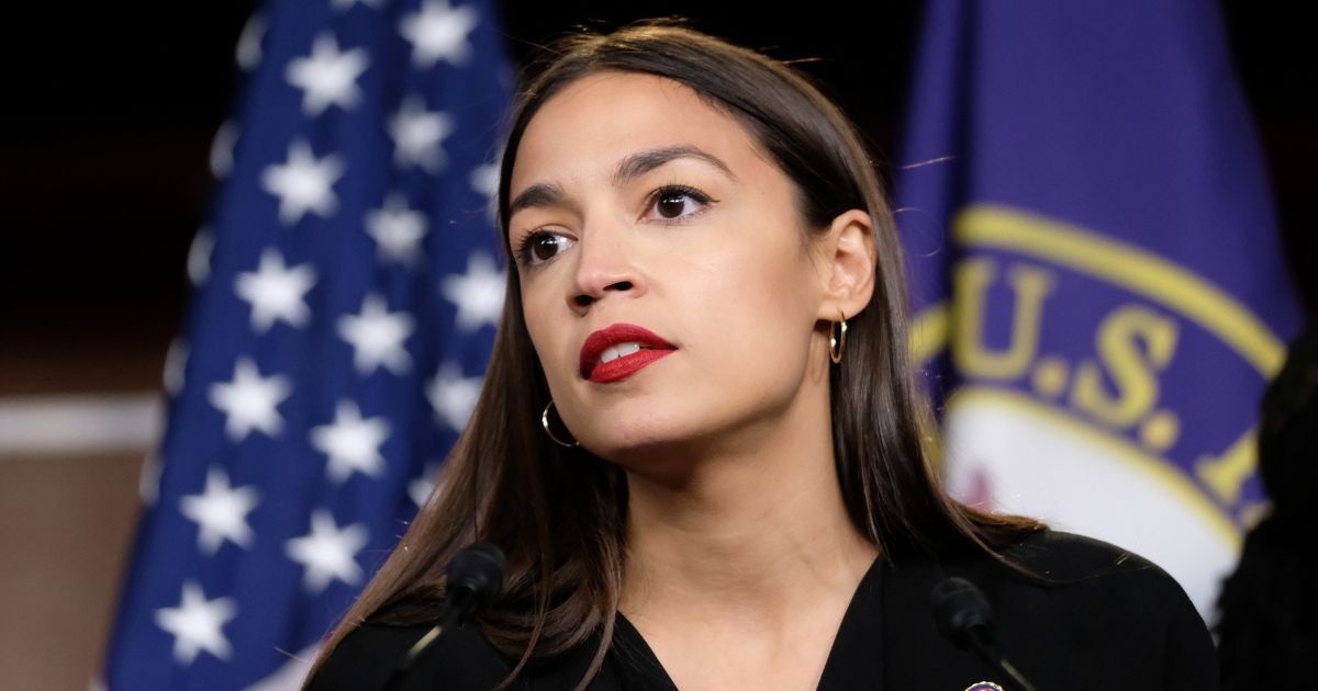 Democratic New York Rep. Alexandria Ocasio-Cortez during a media conference at the U.S. Capitol on July 15, 2019, in Washington, D.C.
