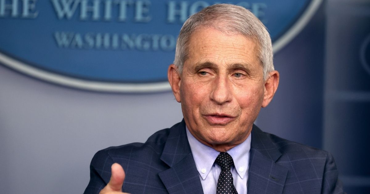 Dr. Anthony Fauci, director of the National Institute of Allergy and Infectious Diseases, speaks during a White House Coronavirus Task Force news briefing in the James Brady Press Briefing Room at the White House on Thursday in Washington, D.C.