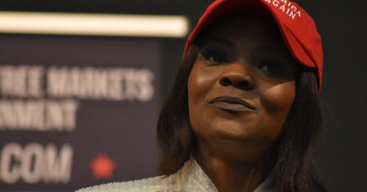 Conservative activist and commentator Candace Owens is pictured in San Marcos, Texas, during a visit to Texas State University in October 2018.