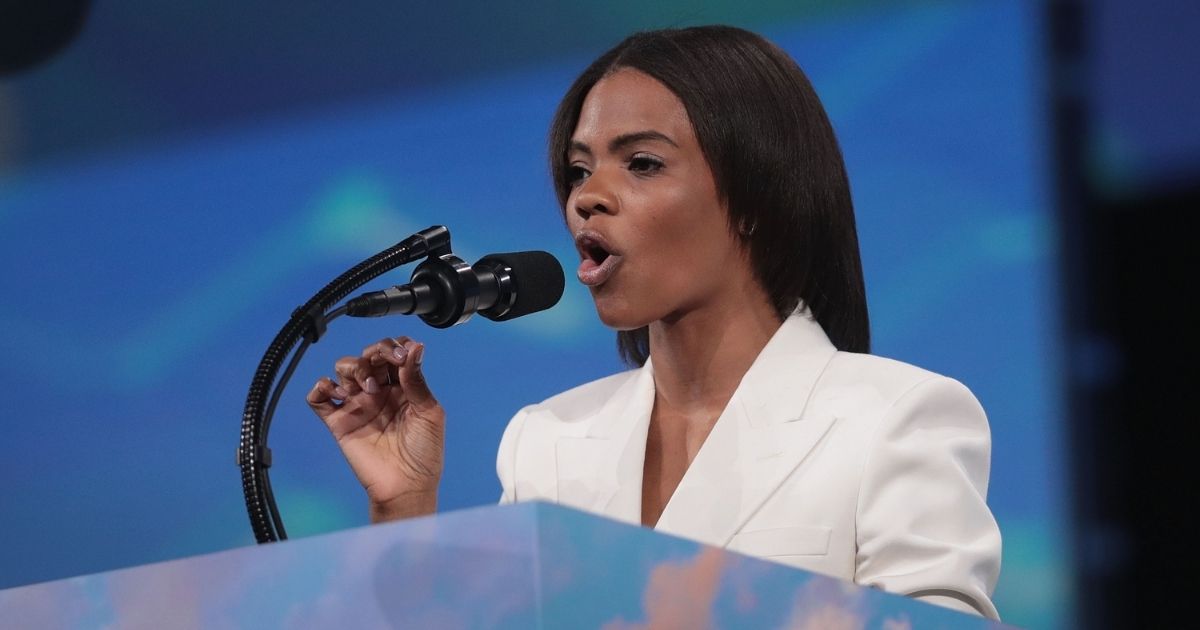 Candace Owens speaks to guests during the NRA-ILA Leadership Forum at the 148th NRA Annual Meetings & Exhibits on April 26, 2019, in Indianapolis.
