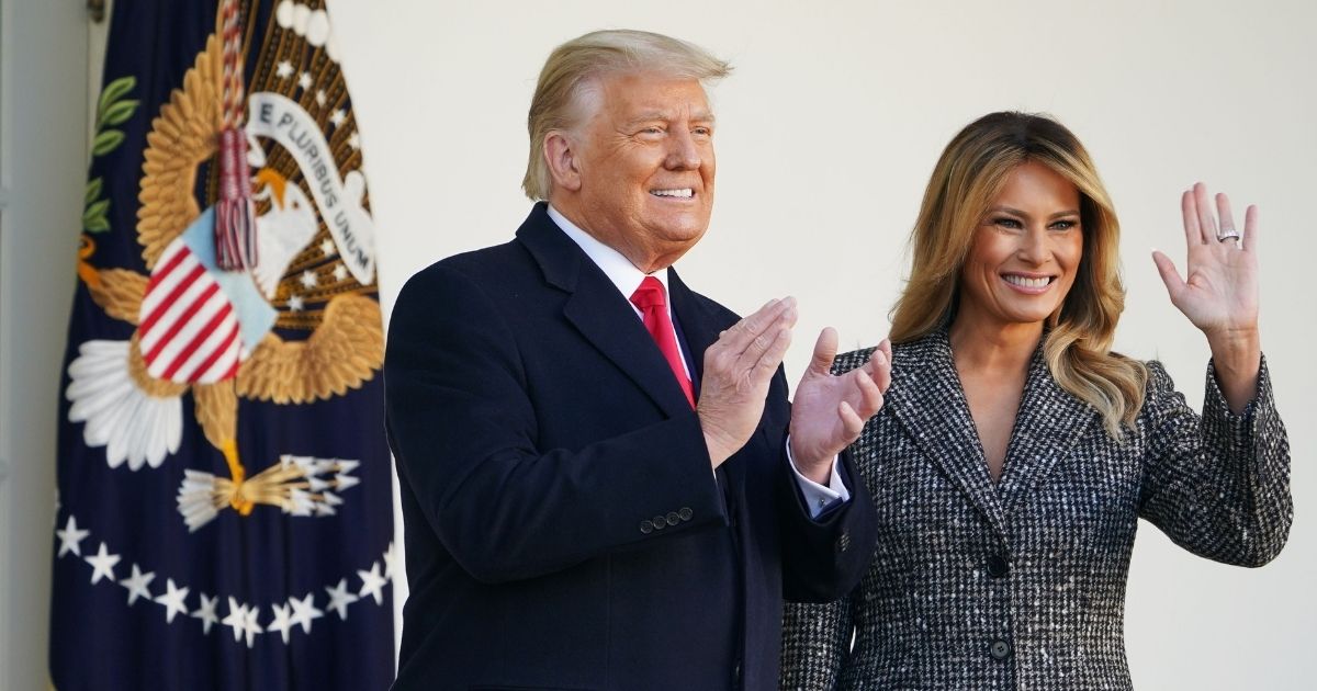 Donald Trump and first lady Melania Trump smiling