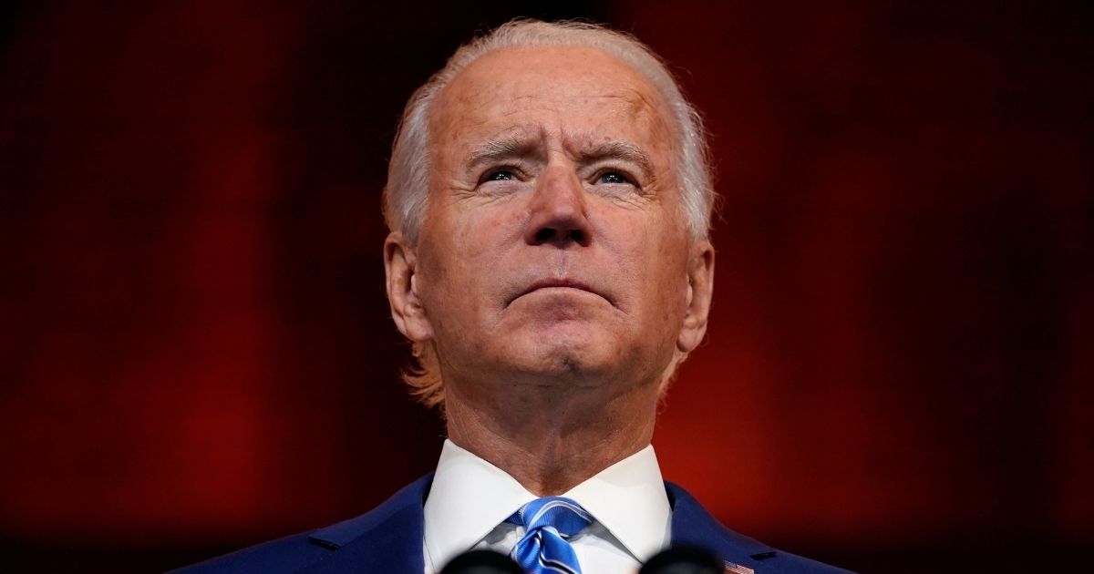 Democratic presidential candidate Joe Biden speaks at the Queen Theater in Wilmington, Delaware, on Wednesday.