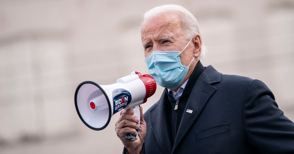 Democratic presidential nominee Joe Biden speaks to supporters at a canvass kickoff event at Local Carpenters Union 445 on Tuesday in Scranton, Pennsylvania.