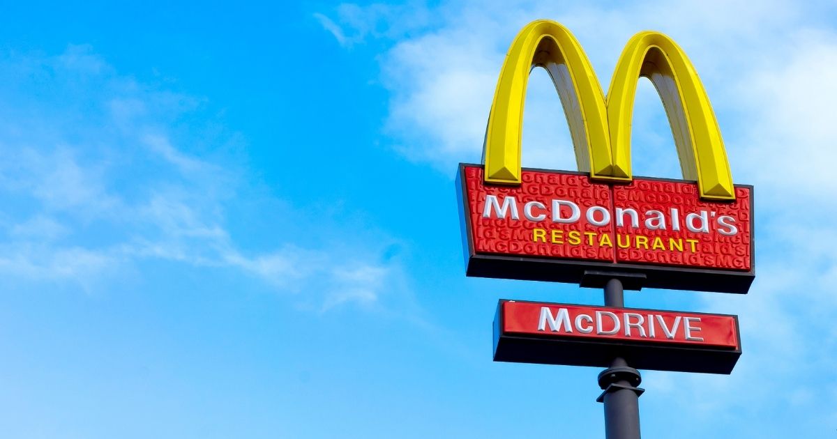 A McDonald's sign is pictured in the stock image above.