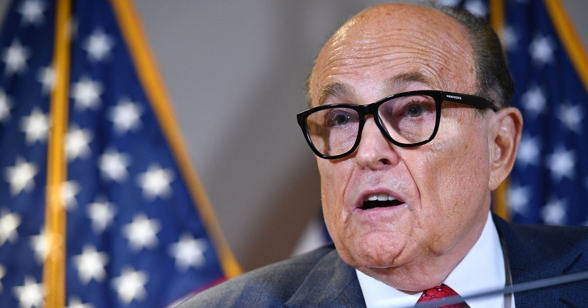 President Donald Trump's personal lawyer Rudy Giuliani speaks during a news conference at the Republican National Committee headquarters in Washington, D.C., on Thursday.