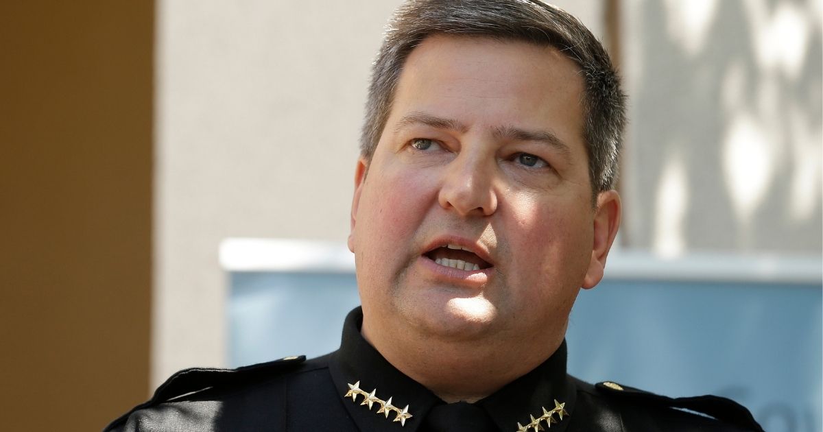 Sacramento County Sheriff Scott Jones speaks during a news conference April 25, 2018, in Sacramento, California.