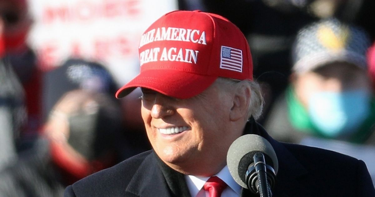 President Donald Trump speaks at a rally on Nov. 2 in Avoca, Pennsylvania.