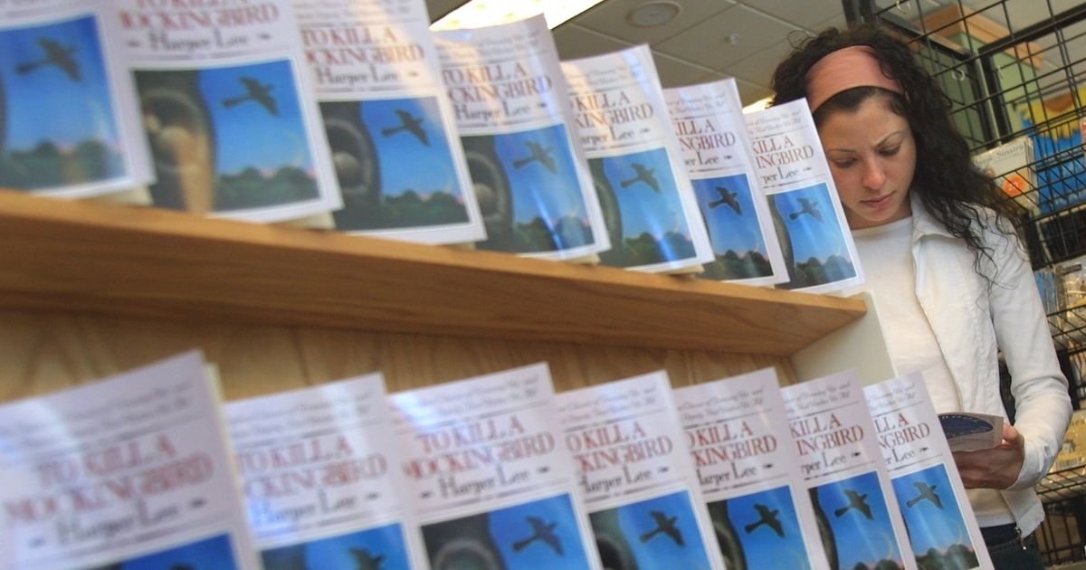 Copies of the 40th anniversary edition of Harper Lee's Pulitzer Prize-winning novel "To Kill A Mockingbird" are displayed at a Borders Books and Music store in Chicago in 2001.