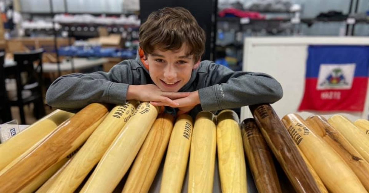 Tommy Rhomberg, a 12-year-old from Mount Vernon, Iowa, is handcrafting baseball bats to raise money for charity.