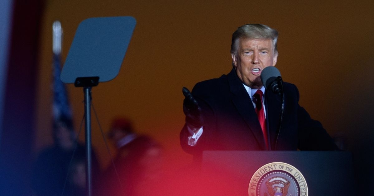 President Donald Trump speaks to supporters at a campaign rally at Pittsburgh-Butler Regional Airport on Saturday in Butler, Pennsylvania