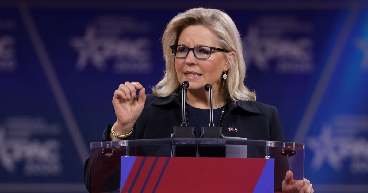 U.S. Rep. Liz Cheney, pictured in a file photo from February's Conservative Political Action Conference in National Harbor, Maryland.