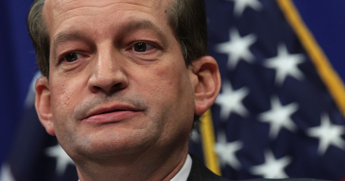 Secretary of Labor Alex Acosta speaks during a news conference on July 10, 2019, at the Labor Department in Washington, D.C.