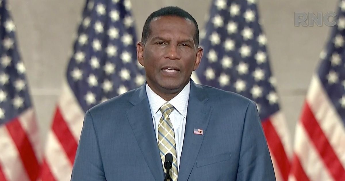 Former NFL player Burgess Owens addresses the Republican National Convention on Aug. 26, 2020.