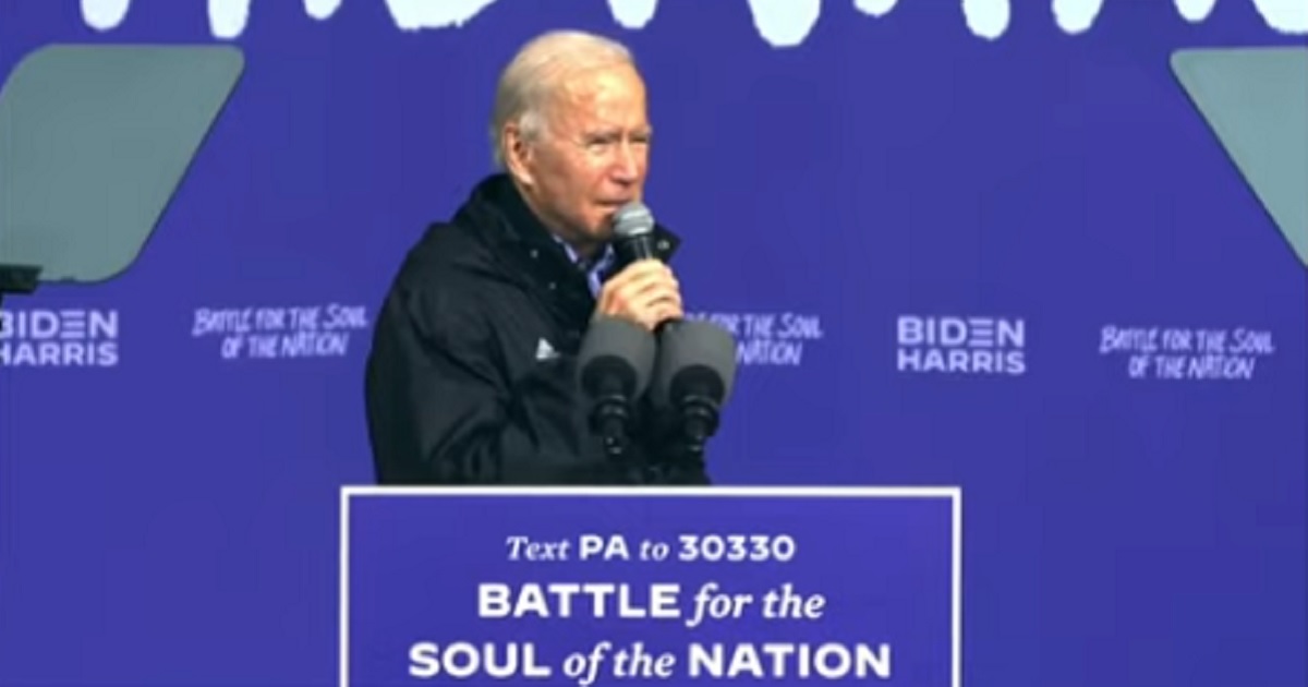 Democratic presidential nominee Joe Biden delivers a speech Monday in Philadelphia.