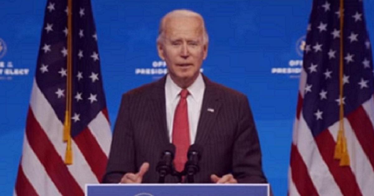 Former Vice President Joe Biden addressing a news conference last week.