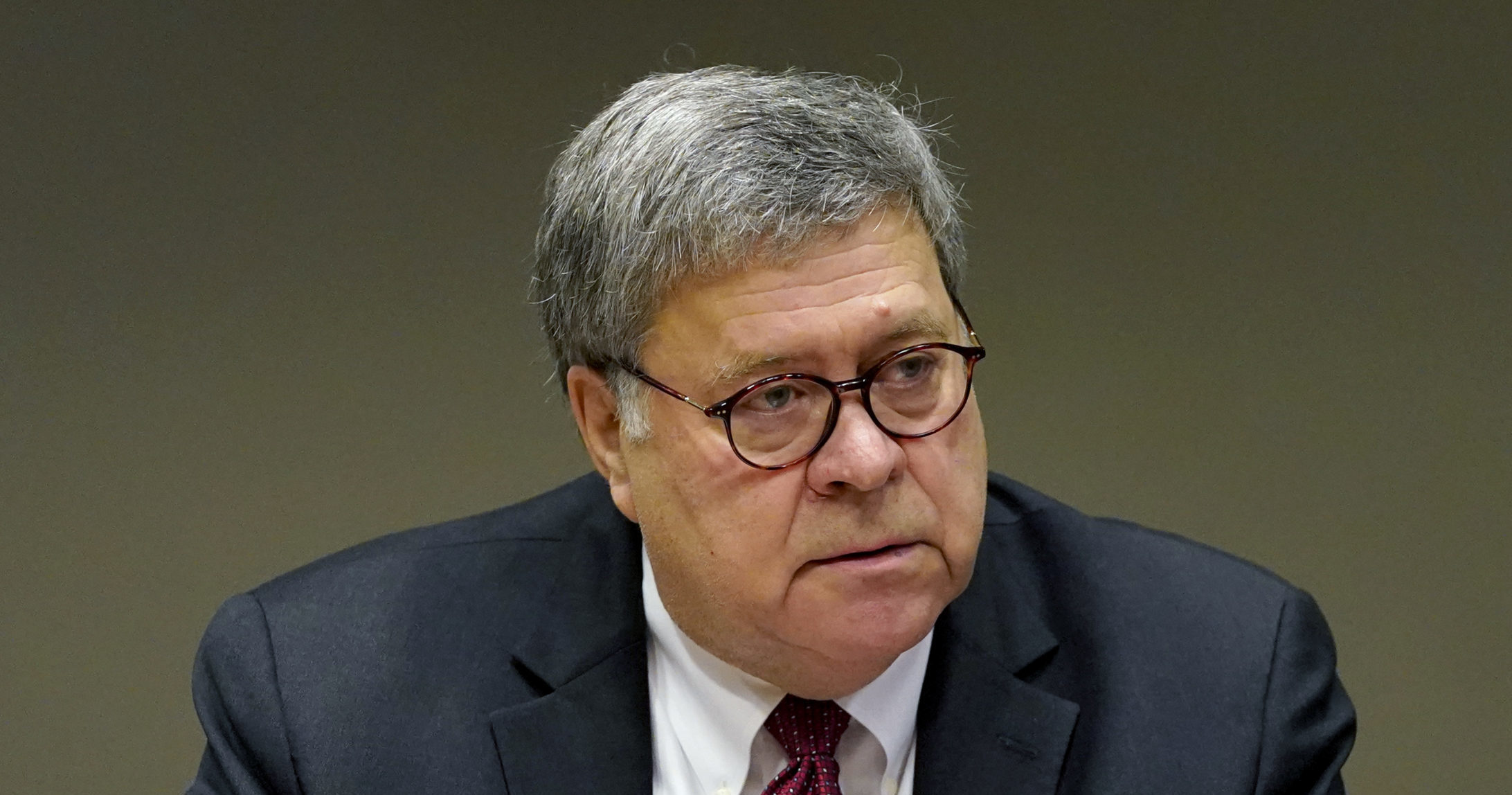 Attorney General William Barr meets with members of the St. Louis Police Department in St. Louis. Barr has announced he is resigning.