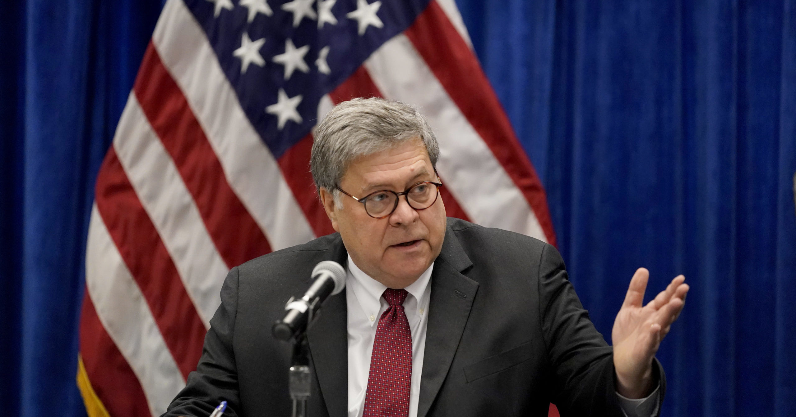 Attorney General William Barr said on Dec. 1, 2020, that the Justice Department has not uncovered evidence of widespread voter fraud in the 2020 presidential election.